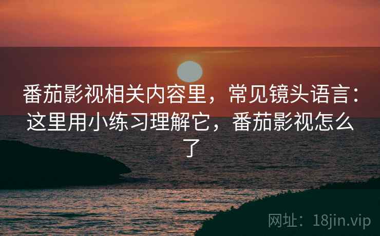番茄影视相关内容里，常见镜头语言：这里用小练习理解它，番茄影视怎么了